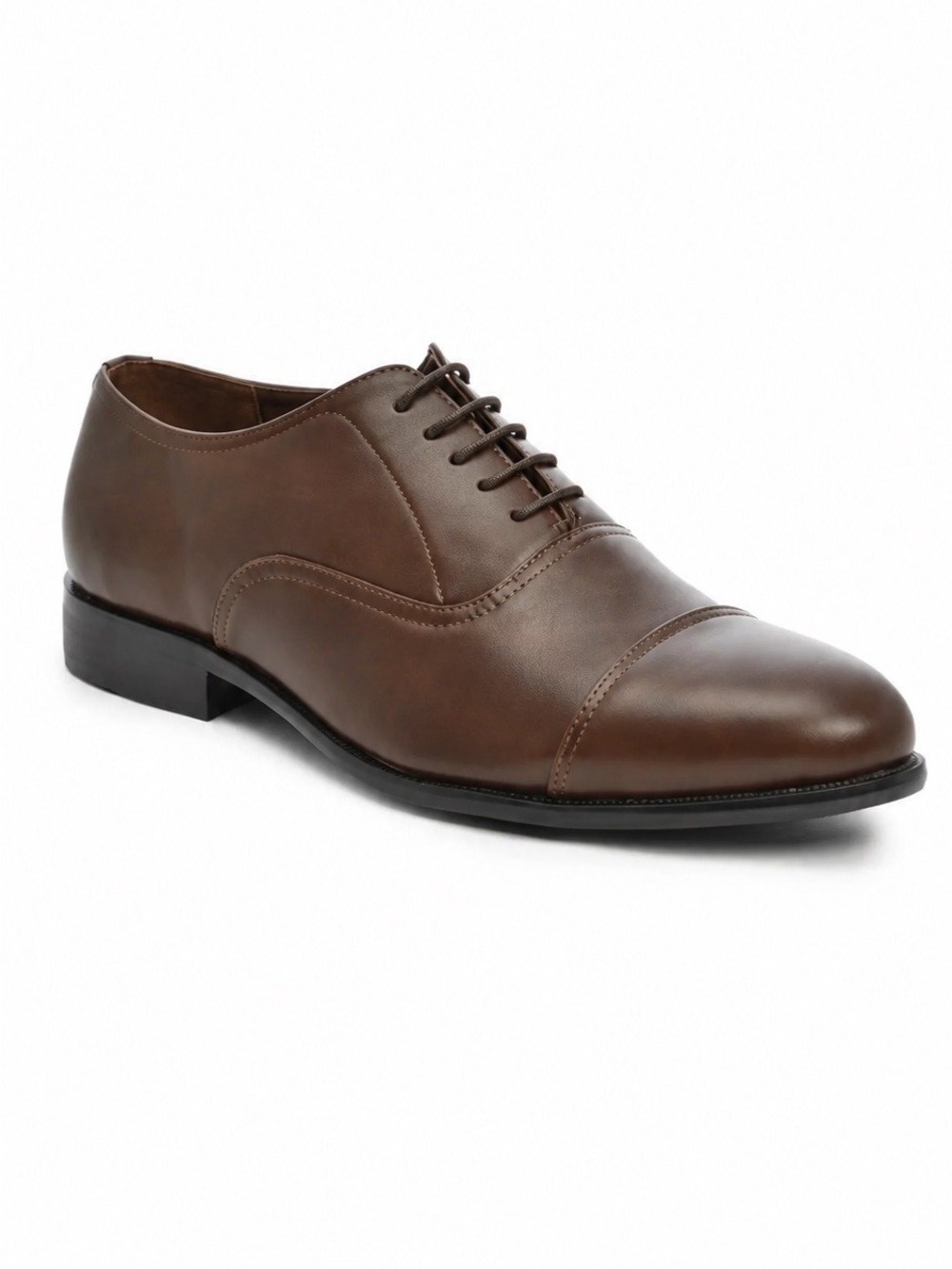 Tahari Nathan Cognac Leather Cap Toe Oxford Shoes Men’s 10 NWT